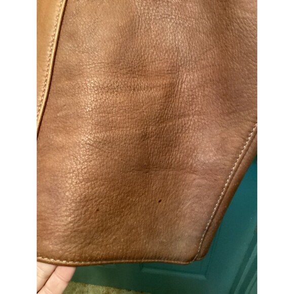 Fox Creek Leather Men's Size 6XL Button-Up Lined Sleeveless Leather Riding Vest - Picture 6 of 13